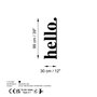Wallity Hello-5 Escultura de pared de metal negro